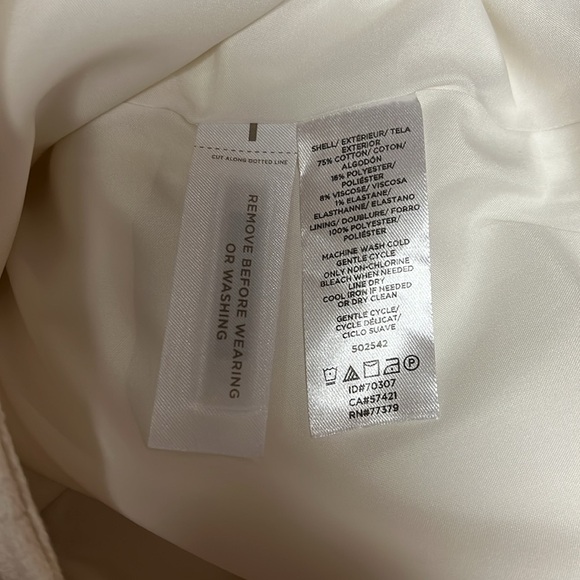 Gorgeous Cream Off White Ann Taylor Buttoned A-Line Weave Zip Back Skirt Size 8 - Picture 9 of 9